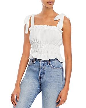 Bardot Smocked Tie Strap Top