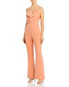 Lavish Alice Cowl Neck Flare Jumpsuit