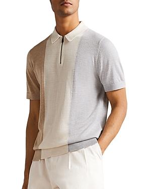 Ted Baker Swansea Vertical Striped Merino Wool Polo Shirt