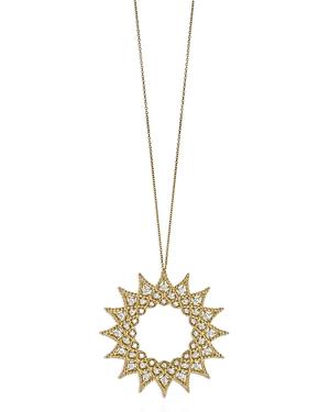 Roberto Coin 18k Yellow Gold Roman Barocco Diamond Pendant Necklace, 28