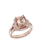 Bloomingdale's Morganite & Diamond Ring In 14k Rose Gold - 100% Exclusive