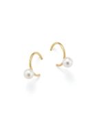 Zoe Chicco 14k Yellow Gold & Cultured Freshwater Pearl Huggie Hoop Earrings