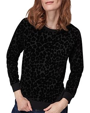 Whistles Flocked Animal Print Sweater