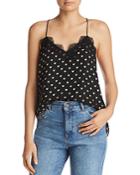 Cami Nyc The Racer Lace-trimmed Heart-pattern Camisole Top