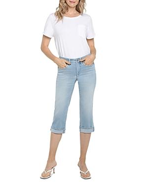 Nydj Marilyn Cuffed High Rise Cropped Straight Leg Jeans In Hollander