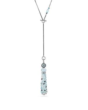 David Yurman Mustique Tassel Necklace With Milky Aquamarine, Sky Blue Topaz And Aquamarine