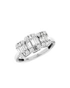 Bloomingdale's Diamond Baguette & Round Triple Cluster Ring In 14k White Gold - 100% Exclusive