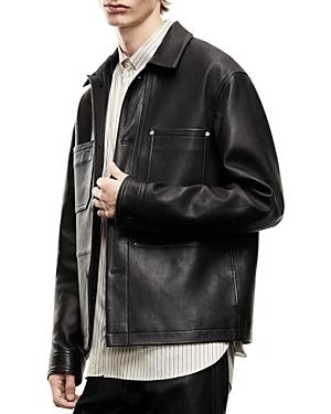 The Kooples Leather Shirt Jacket