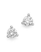 Bloomingdale's Diamond Stud Earrings In 14k White Gold 3-prong Martini Setting, 0.20 Ct. T.w. - 100% Exclusive