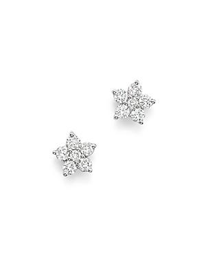 Bloomingdale's Diamond Flower Small Stud Earrings In 14k White Gold, 0.40 Ct. T.w. - 100% Exclusive