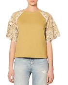 Sandro Lecci Anglaise Sleeve Tee