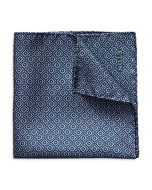 Eton Silk Medallion Print Pocket Square