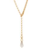 John Hardy 18k Yellow Gold Bamboo Pave Diamond And Cultured Freshwater Pearl Necklace, 20