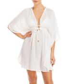 Aqua Swim Metallic Stripe Caftan Swim Cover Up - 100% Exclusive