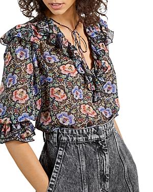 Ted Baker Made In Britain Ruffled Georgette Blouse