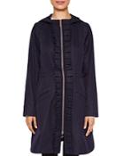 Ted Baker Zowe Ruffle Detail Hooded Parka