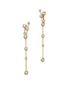 Diamond Station Linear Earrings In 14k Yellow Gold, .50 Ct. T.w. - 100% Exclusive