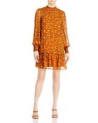 Karl Lagerfeld Paris Chiffon Dropped Waist Mini Dress