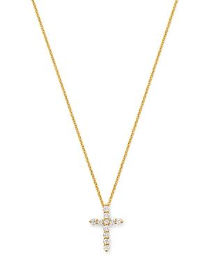 Bloomingdale's Diamond Cross Pendant Necklace In 14k Yellow Gold, 0.33 Ct. T.w. - 100% Exclusive
