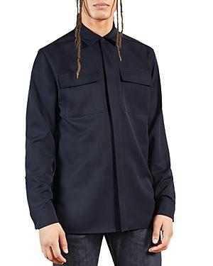 Ted Baker Made In Britain Cotton Concealed Snap Regular Fit Shirt