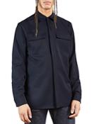 Ted Baker Made In Britain Cotton Concealed Snap Regular Fit Shirt