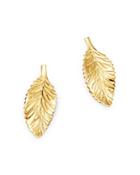 Bloomingdale's Curved Leaf Stud Earrings In 14k Yellow Gold - 100% Exclusive