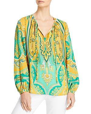 Kobi Halperin Lou Paisley Print Peasant Blouse