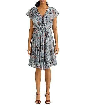 Lauren Ralph Lauren Floral Crinkled Georgette Dress