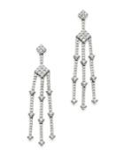 Bloomingdale's Diamond Geometric Chandelier Earrings In 14k White Gold, 1.0 Ct. T.w. - 100% Exclusive