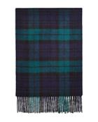 The Men's Store At Bloomingdale's Black Watch Plaid Cashmere Scarf