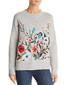 C By Bloomingdale's Embroidered Cashmere Sweater - 100% Exclusive