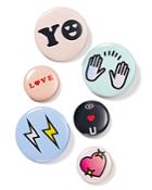 Bing Bang Nyc Love Emoji Pins, Set Of 6