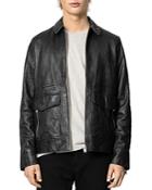 Dupe Zadig & Voltaire Crinkle Leather Jacket
