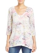 Nally & Millie Abstract Floral Handkerchief Tunic - 100% Exclusive