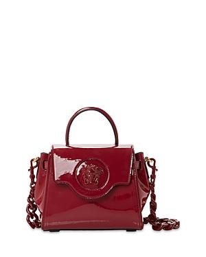 Versace La Medusa Small Patent Leather Top Handle Bag