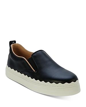 Chloe Women's Lauren Leather Slip On Platform Sneakers