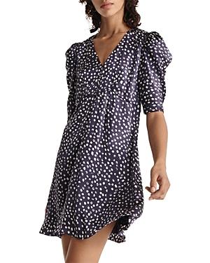 The Kooples Moon Dots Printed Puff Sleeve Dress