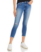 Rag & Bone Cate Mid Rise Ankle Jeans In Mick With Holes
