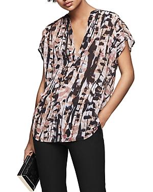 Reiss Feather Print Top