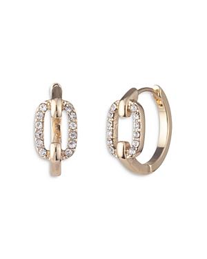 Lauren Ralph Lauren Crystal Link Huggie Hoop Earrings