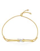 Bloomingdale's Crossover Station Bolo Bracelet In 14k Yellow & White Gold - 100% Exclusive