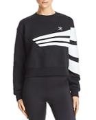 Adidas Cropped Striped Sweatshirt