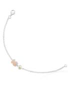 Tous Pink Opal Bear Chain Bracelet