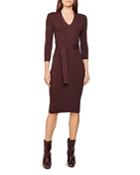 Reiss Alicia Belted Knit Bodycon Dress