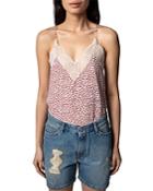 Zadig & Voltaire Christy Heart Print Camisole
