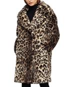 Bcbgmaxazria Leopard Print Faux Fur Coat