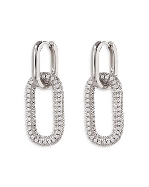 Luv Aj Simone Cubic Zirconia Chain Link Drop Earrings