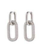 Luv Aj Simone Cubic Zirconia Chain Link Drop Earrings