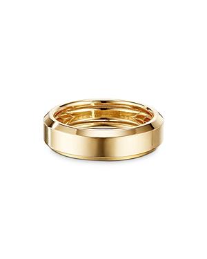 David Yurman Men's 18k Yellow Gold Beveled Polished Band