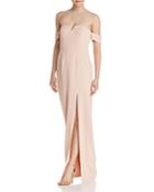 Aidan By Aidan Mattox Off-the-shoulder Crepe Gown - 100% Exclusive